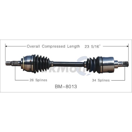 Surtrack Axle Cv Axle Shaft, Bm-8013 BM-8013